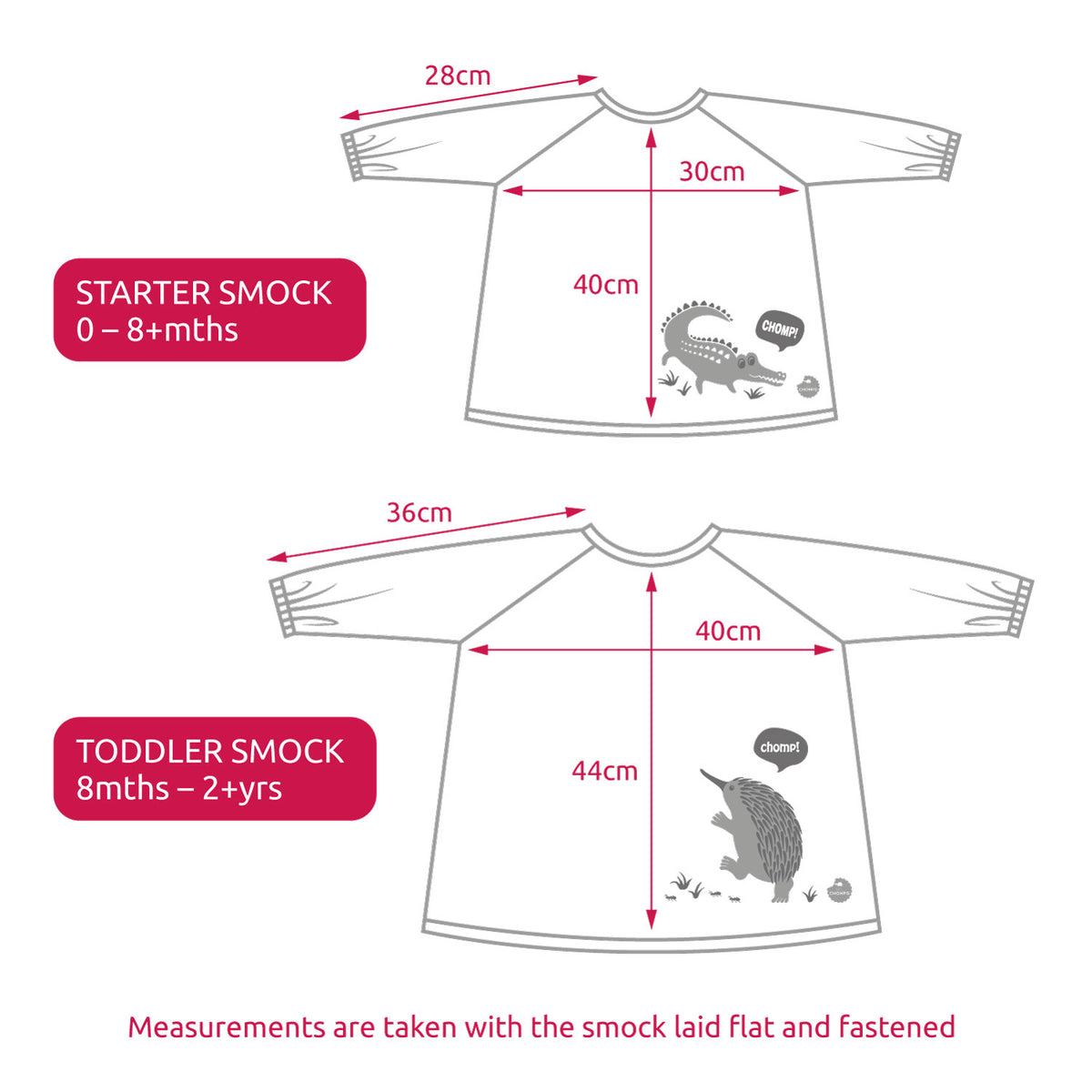 Little Chomps - Messy Mealtime (Starter) Smock: 0-8+mths