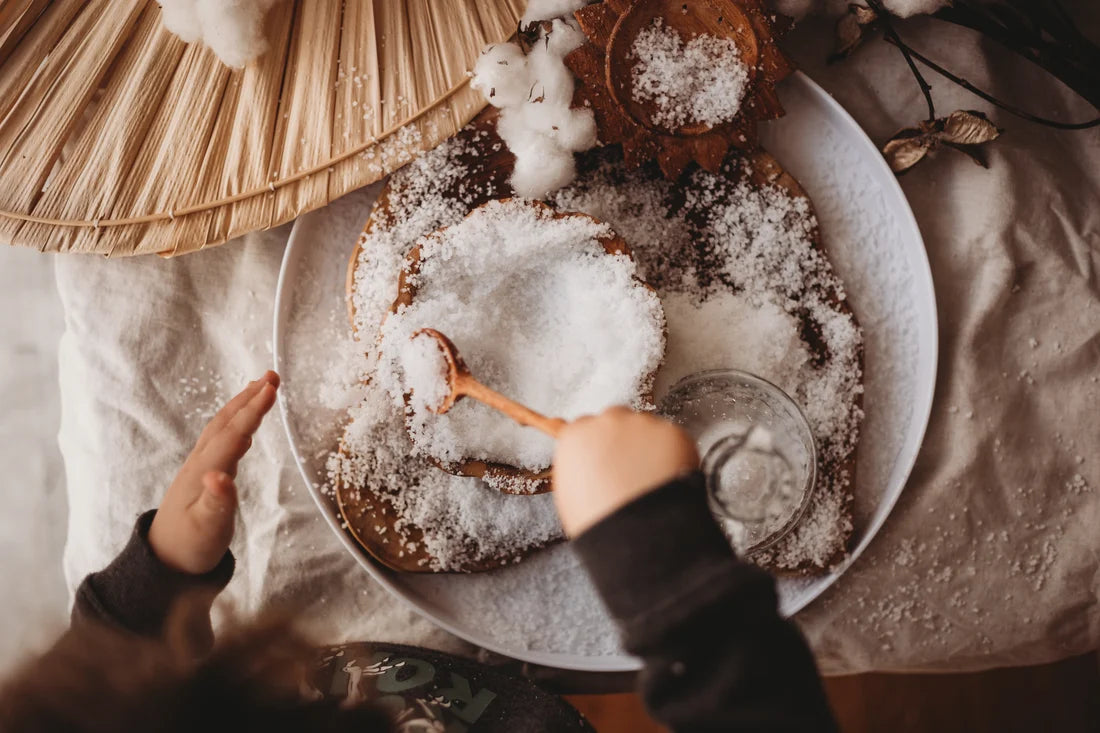 The Saltwater Collective - Snowflakes - White Instant Snow Sensory Base