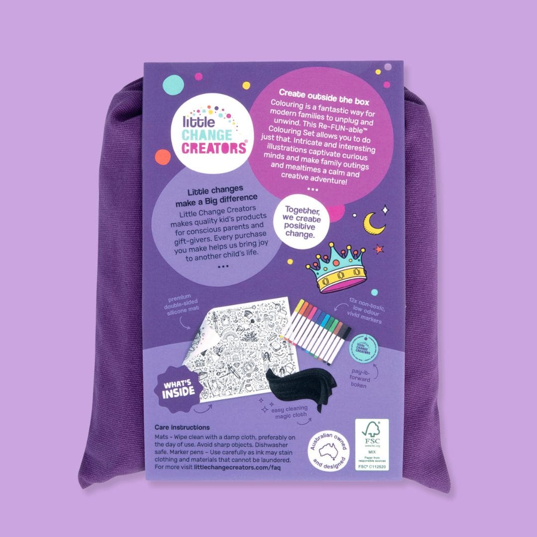 Little Change Creators - LARGE Reusable Silicone Colouring Set - Spellbound