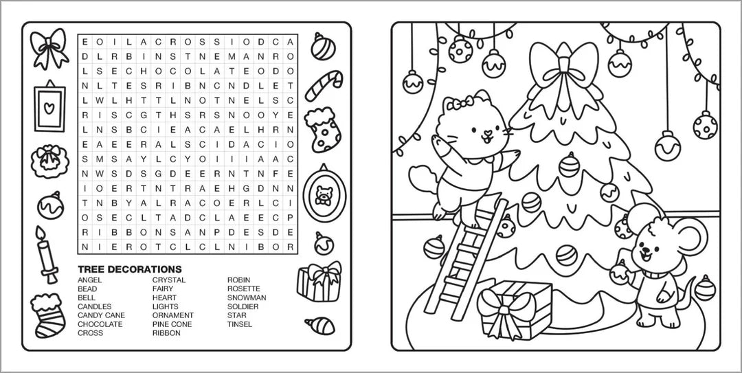 Book | Happy Days - Bright Cuties Cosy Colouring & Word Search Book