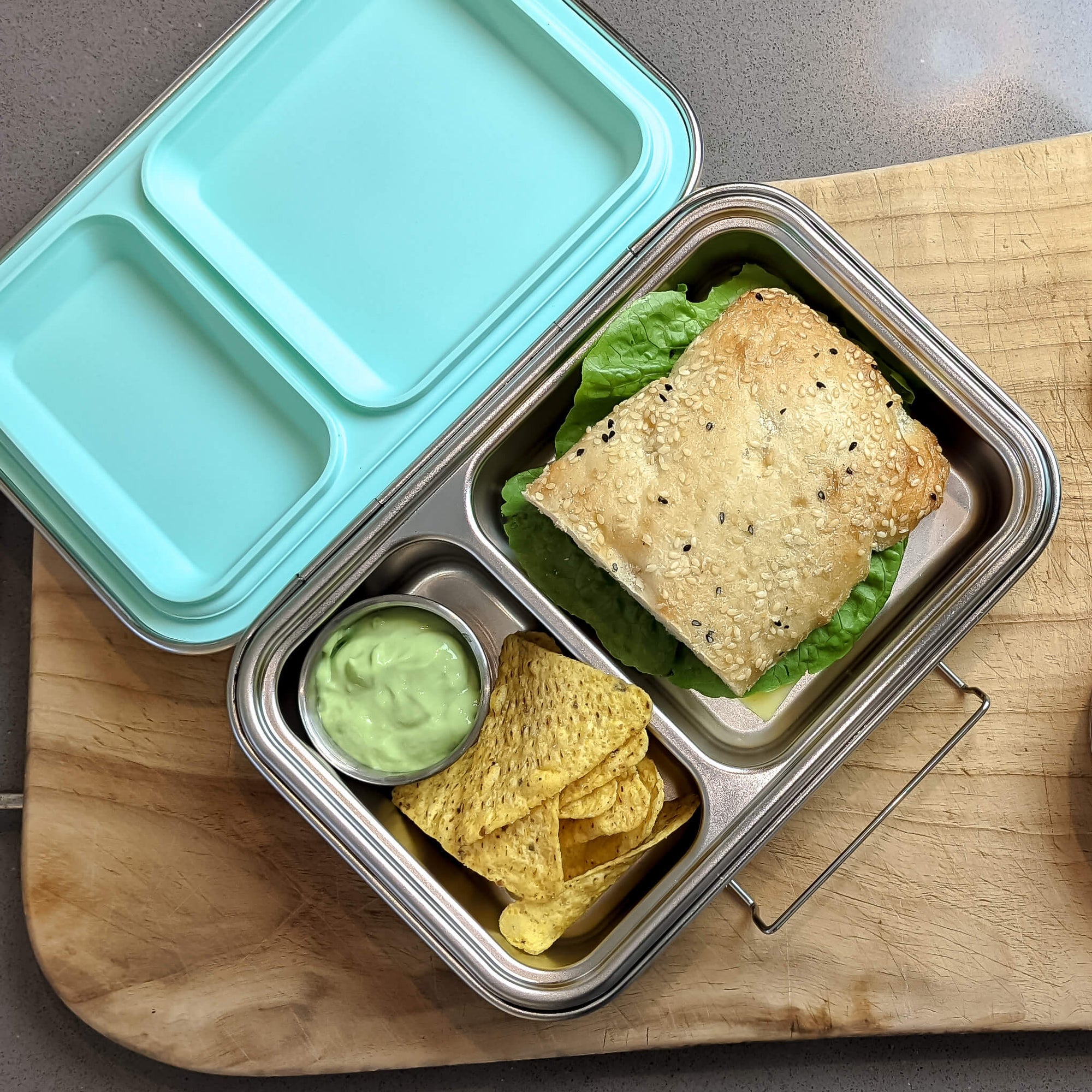 Ecococoon Bento Box 2 Stainless Steel - Leak Proof - Mint