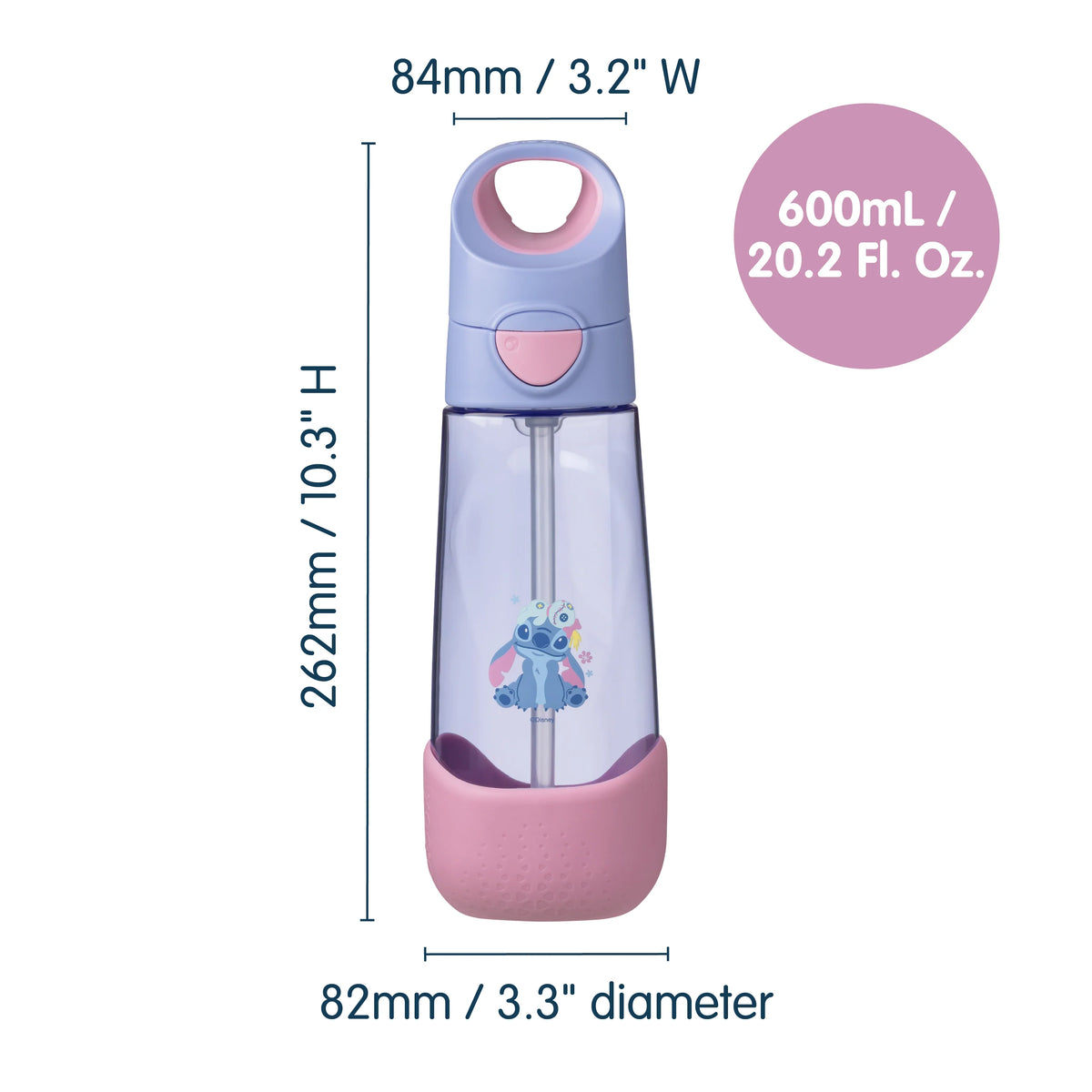 600mL Tritan Drink Bottle - Disney Stitch