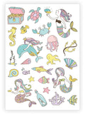 ducky street tattoo temporary kids tattoo great for goodie bags or kids party accessories face painting sea life mermaid theme