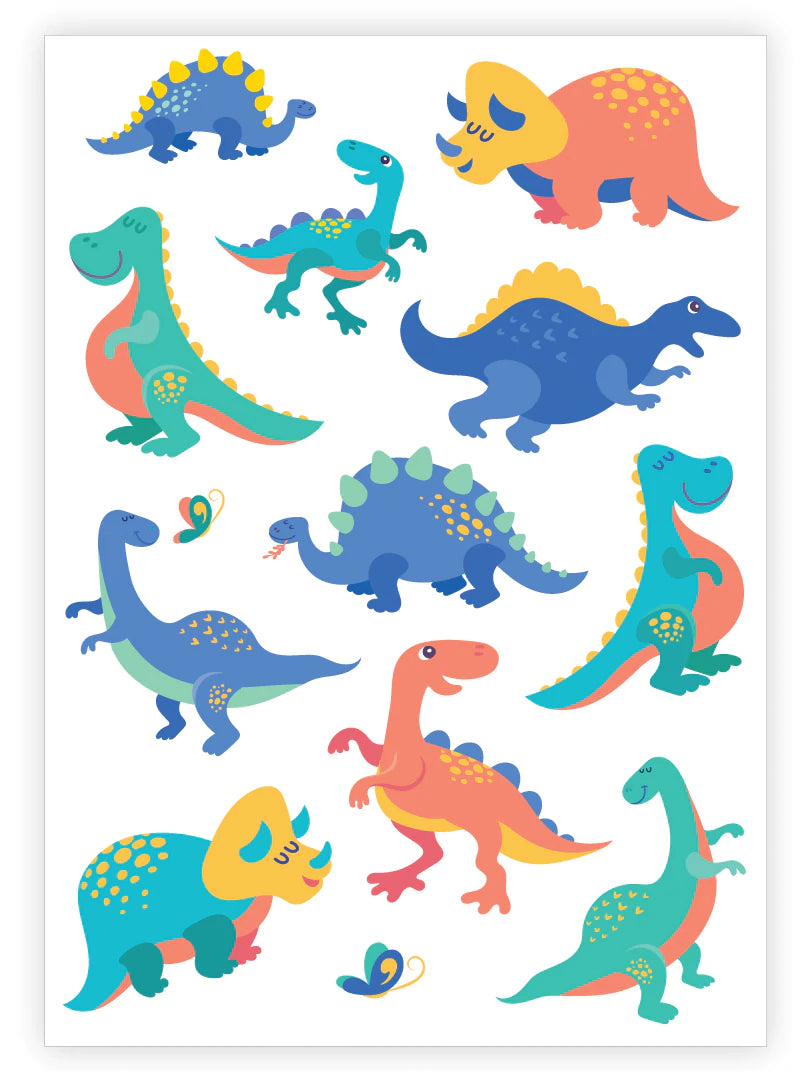 ducky street tattoo temporary kids tattoo great for goodie bags or kids party accessories face painting dinosaurs