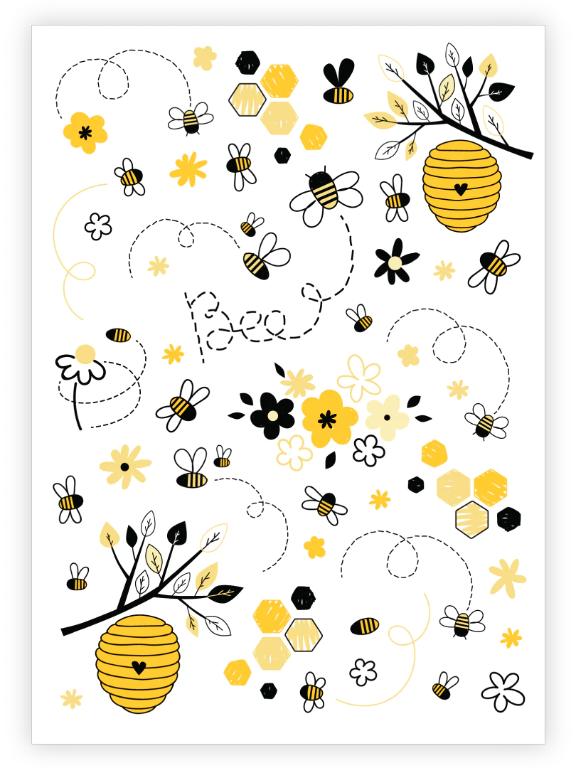 ducky street tattoo temporary kids tattoo great for goodie bags or kids party accessories face painting bees