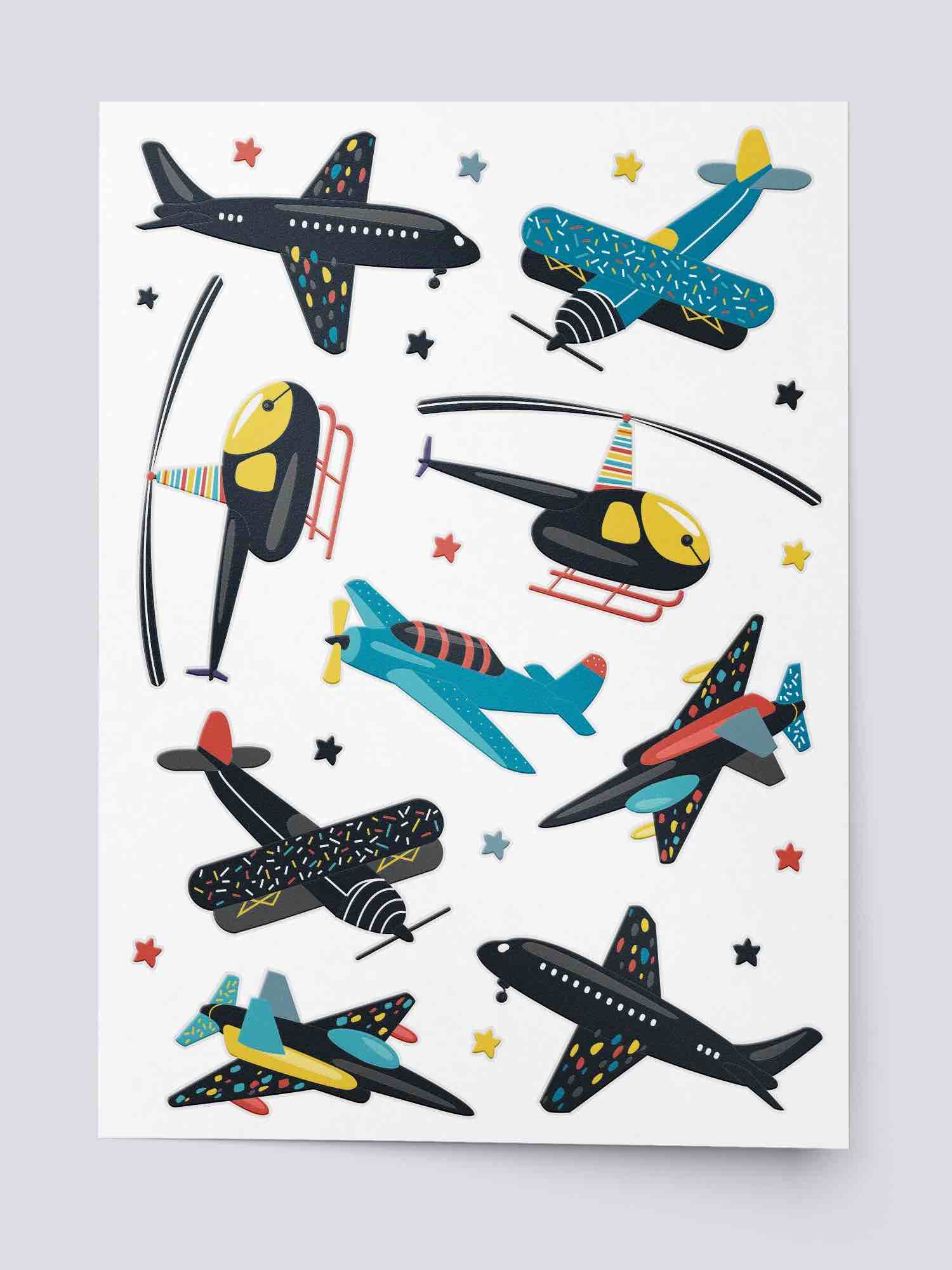 Ducky Street - Air Transport Kids Temporary tattoos