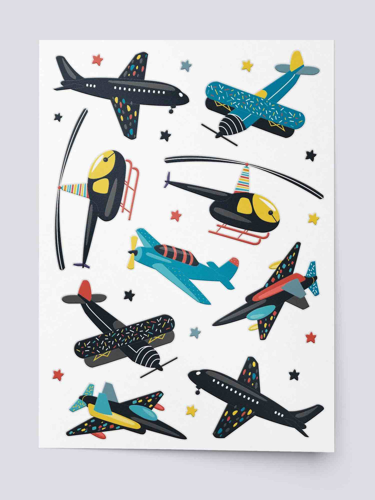 Ducky Street - Air Transport Kids Temporary tattoos