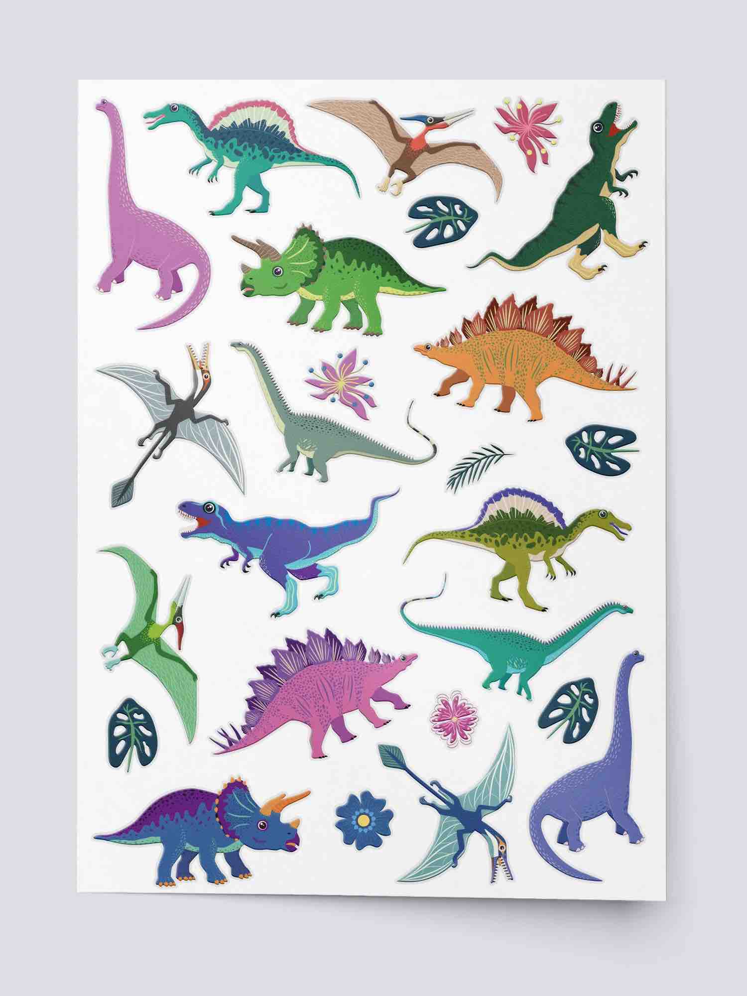 Ducky Street - Dinosaurs Kids temporary tattoos