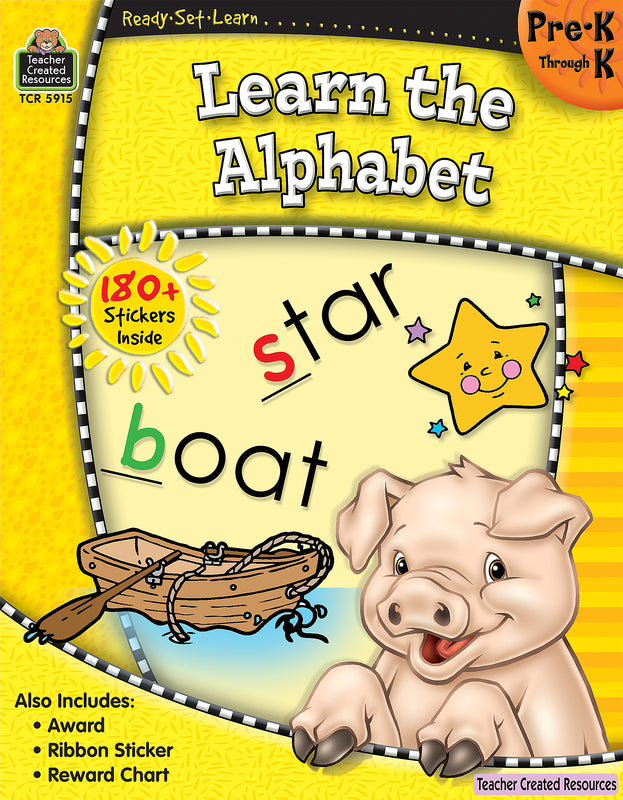 TCR - Learn the Alphabet Ready Set Learn Book -Grade PreK-K