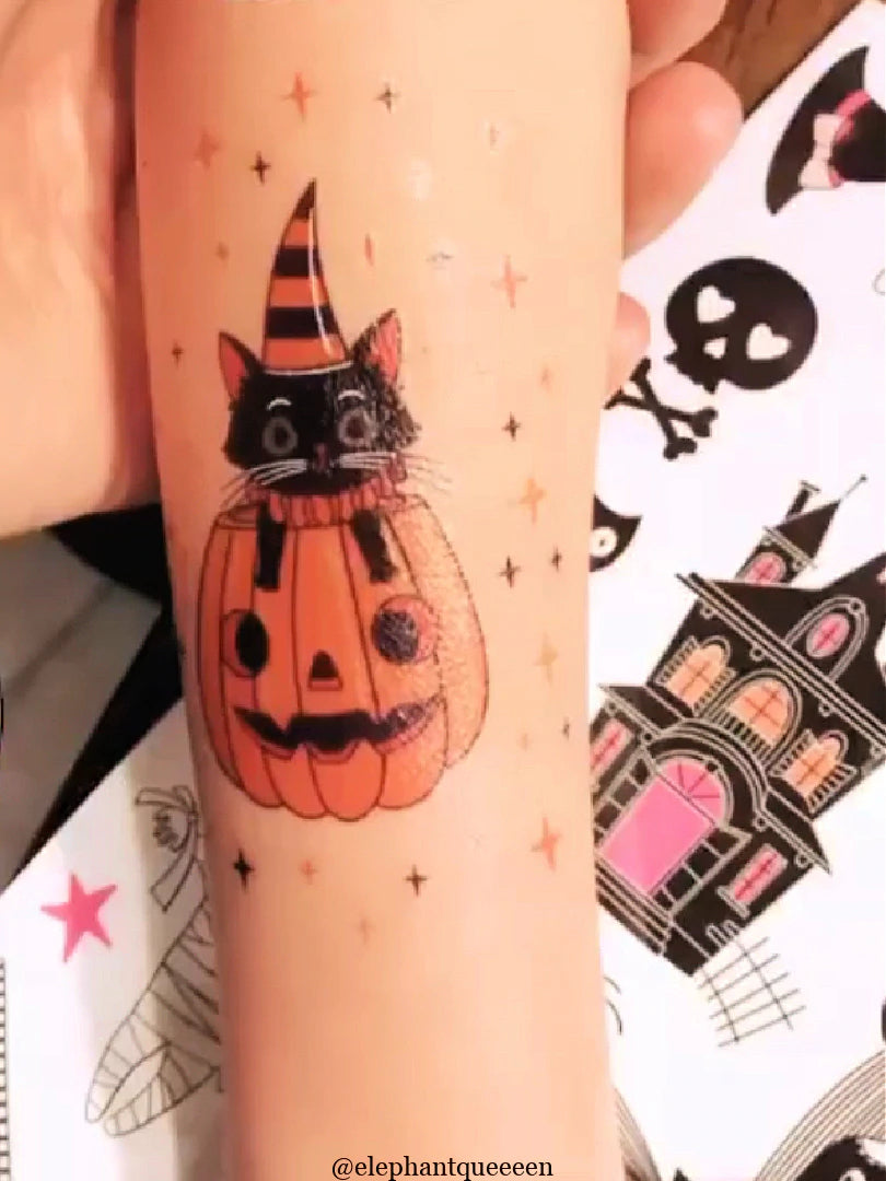 ducky street tattoo temporary kids tattoo great for goodie bags or kids party accessories face painting pumpkin cats