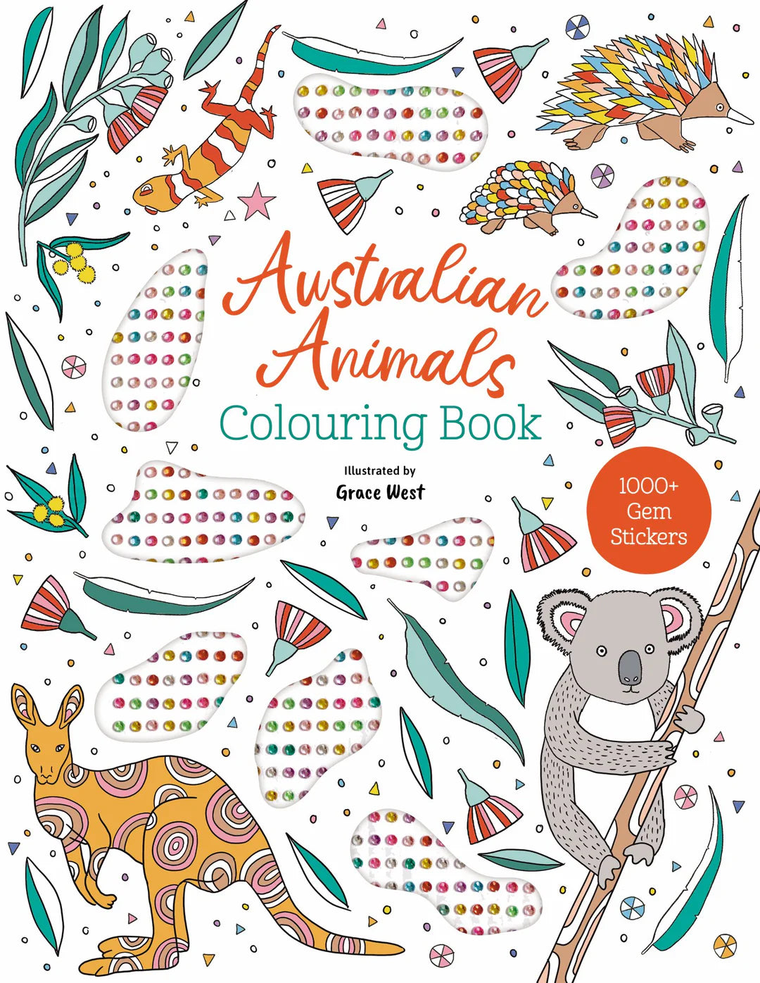 Book | Gem Sticker Colouring Book - Australian Animals
