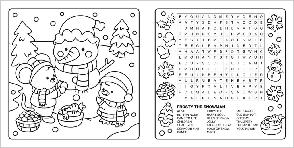Book | Happy Days - Bright Cuties Cosy Colouring & Word Search Book