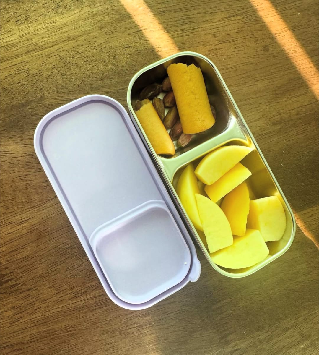 Kaally - Stainless Steel Snack Pot – 2 Compartment