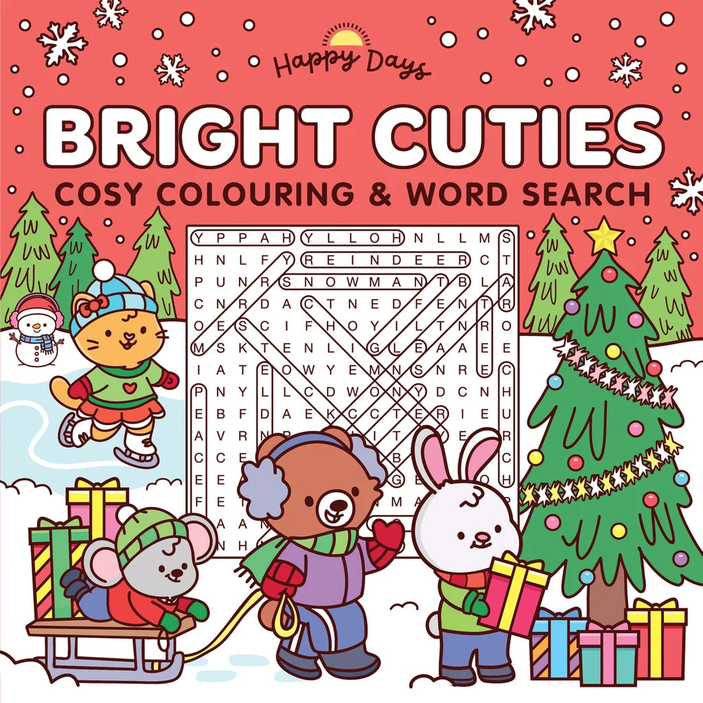 Book | Happy Days - Bright Cuties Cosy Colouring & Word Search Book
