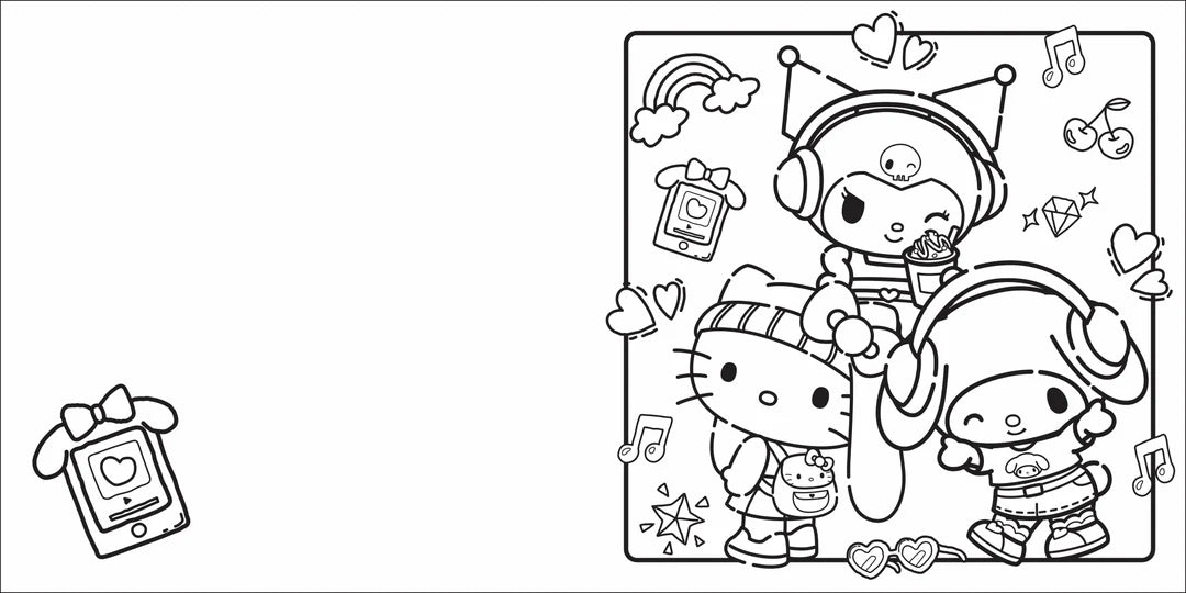 Book | Hello Kitty and Friends - Hello, K-Pop! Cosy Colouring Book