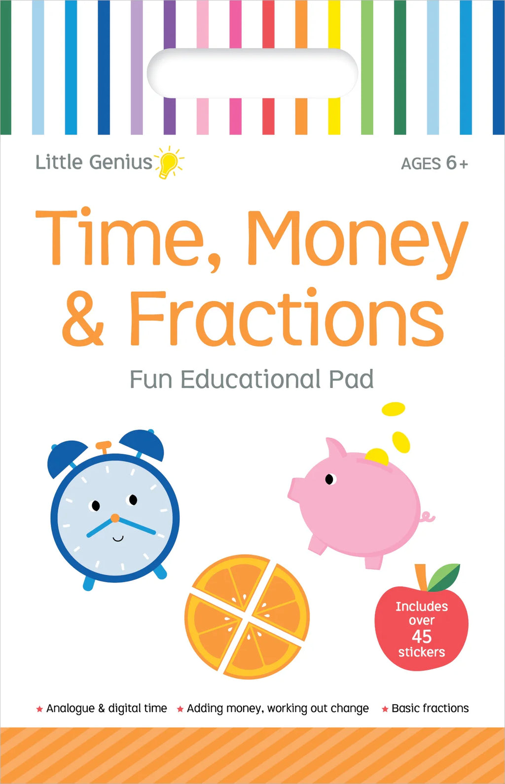Book | Little Genius Vol. 2 - Small Activity Pad - Time, Money & Fractions
