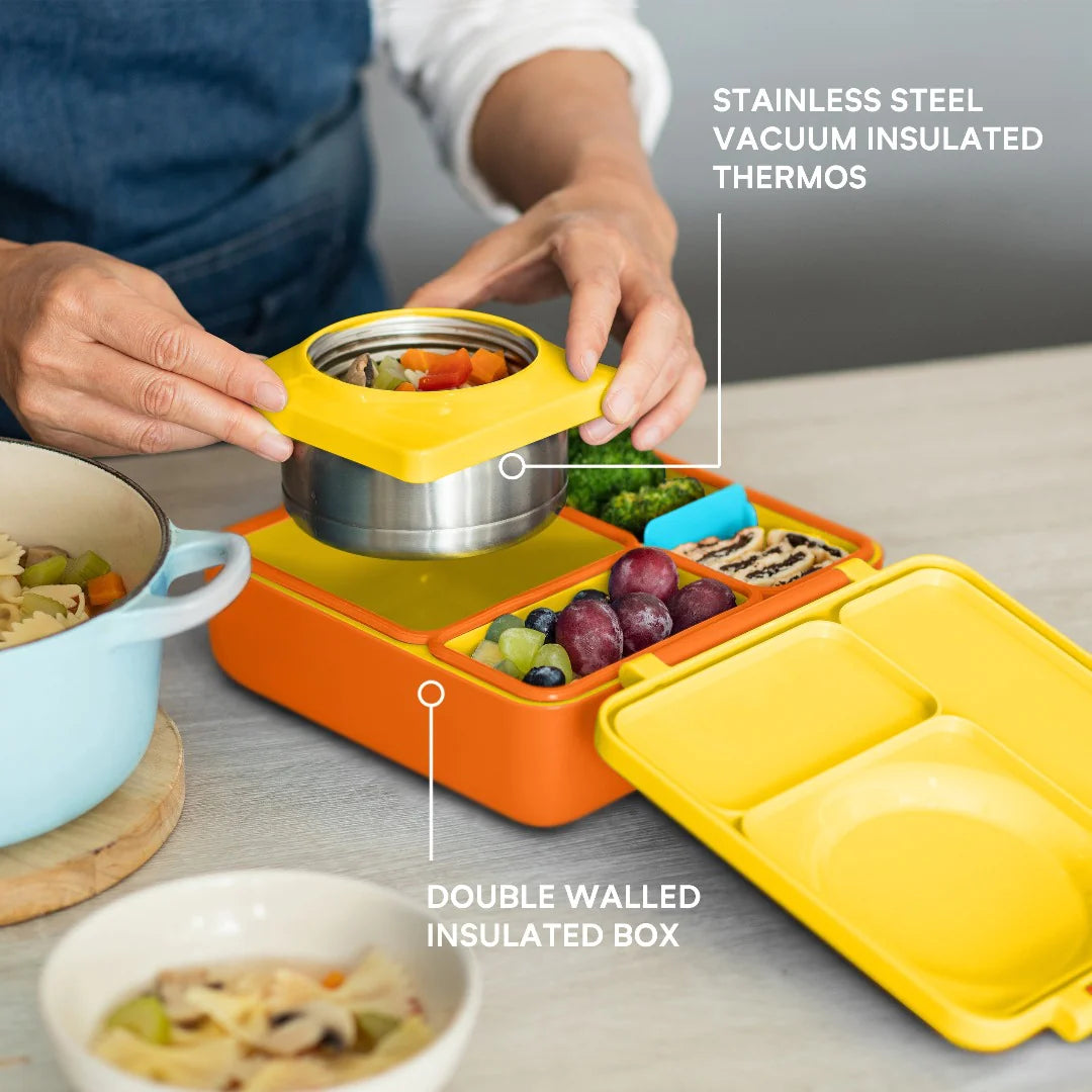OmieBox Hot & Cold Lunch Box V2 - Sunshine Yellow