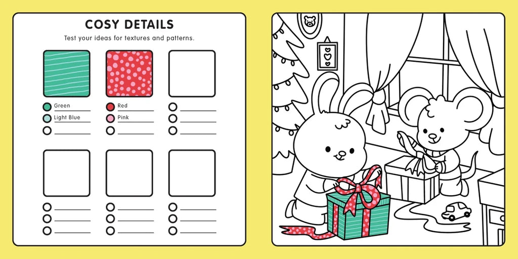 Book | Happy Days - Cosy Christmas Advent Colouring Book (Hardback Edition)