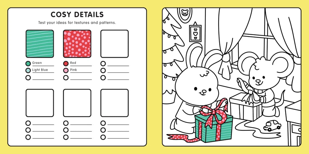 Book | Happy Days - Cosy Christmas Advent Colouring Book (Hardback Edition)