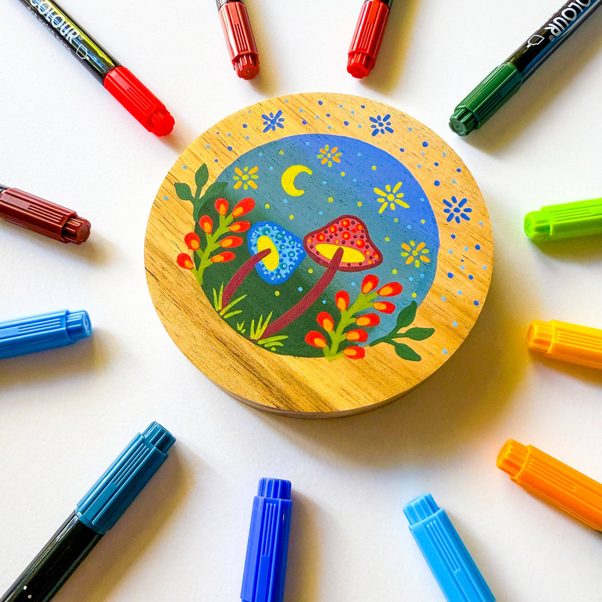 Life of Colour - Wild Dots Acrylic Paint Pens -  Set of 12 Earth Colours
