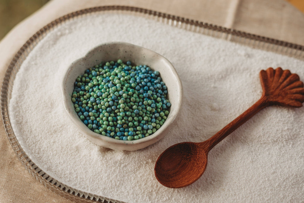 The Saltwater Collective - Seahorse Garden - Green & Blue Pearlescent Drops