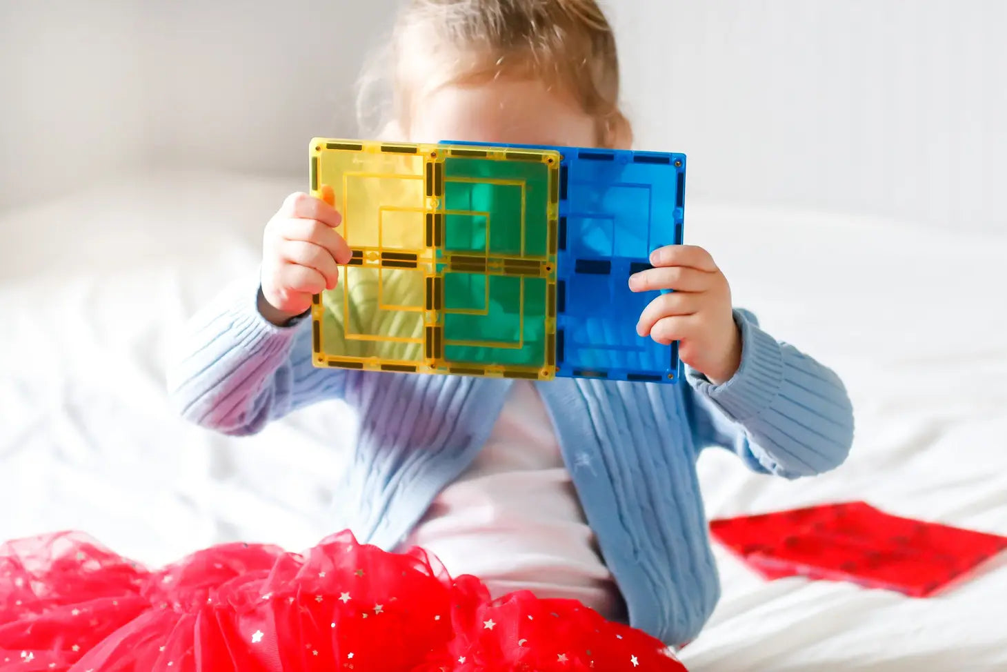 Learn & Grow Magnetic Tiles - Large Square Pack - 8 Piece