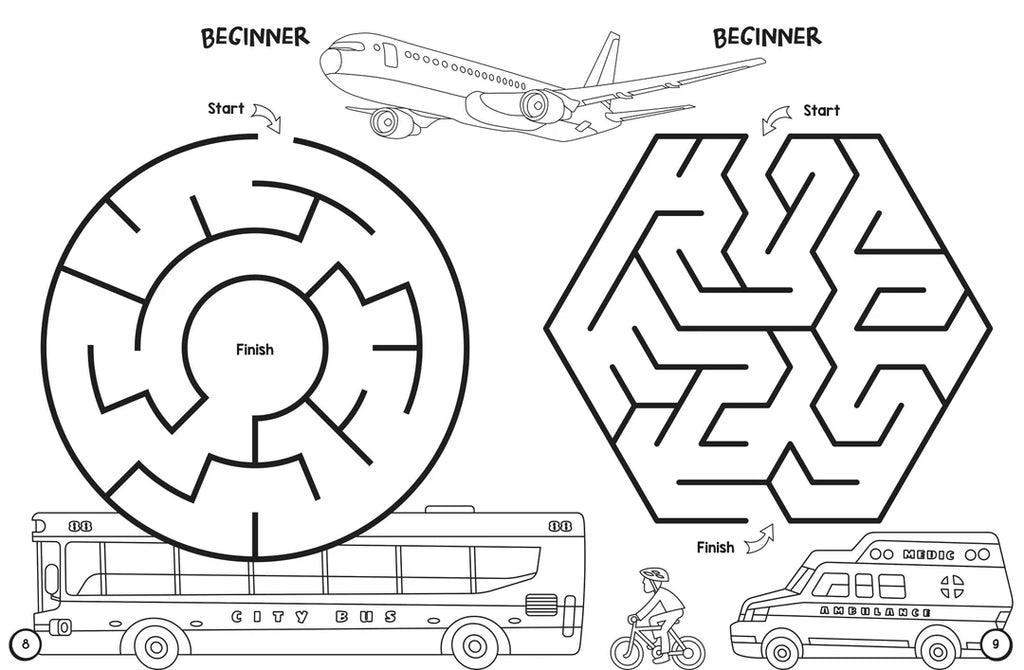 Book | Colouring and Mazes - Things That Go