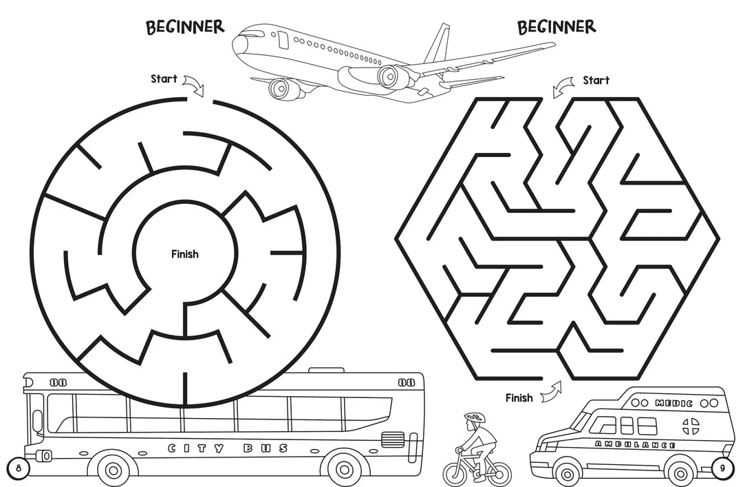 Book | Colouring and Mazes - Things That Go