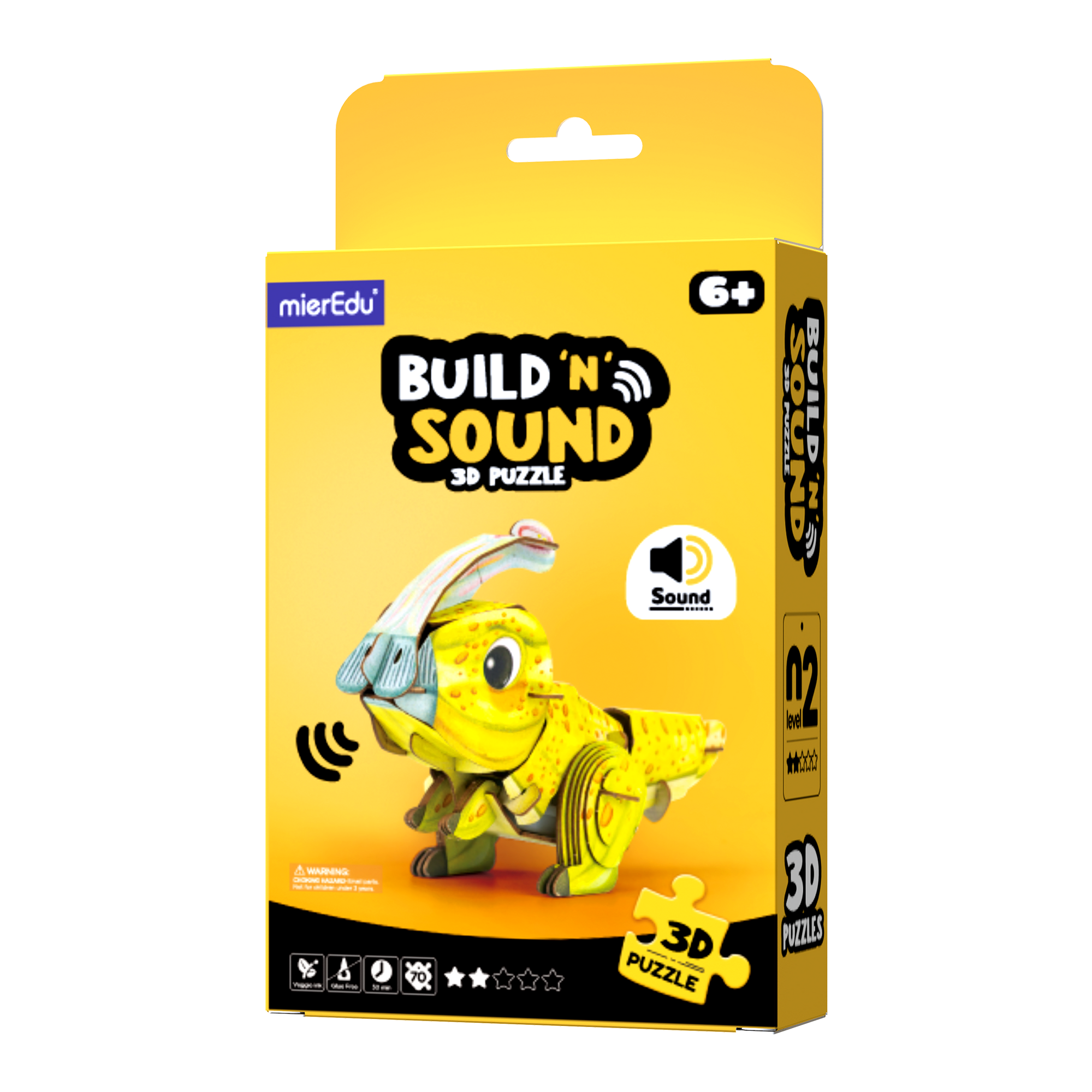 MierEdu - POPUZ BUILD 'N' SOUND 3D PUZZLE - Dinosaurs