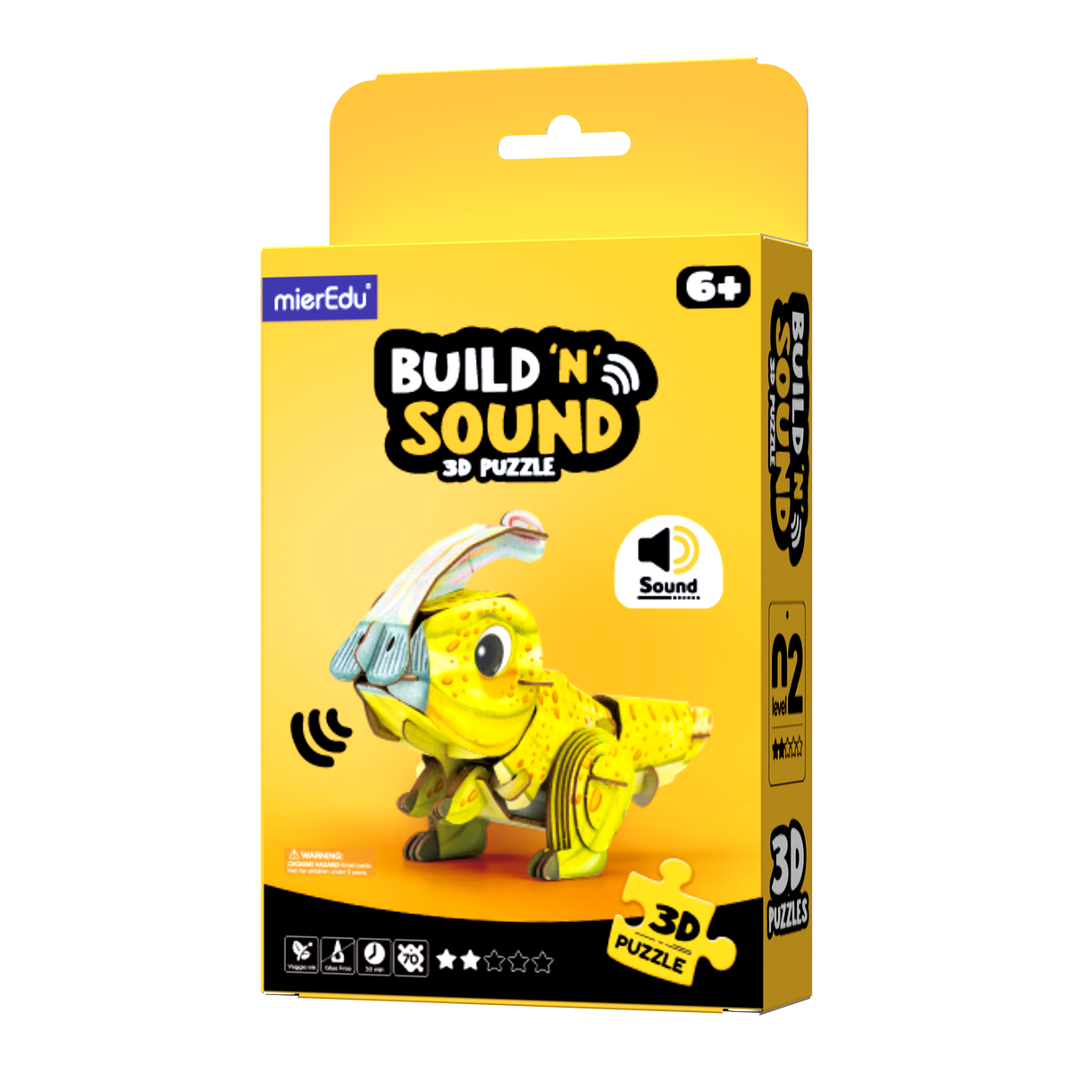 MierEdu - POPUZ BUILD 'N' SOUND 3D PUZZLE - Dinosaurs
