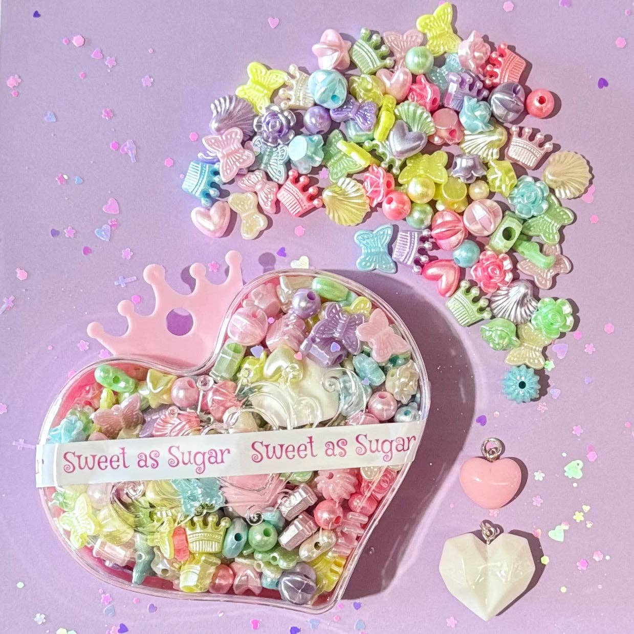 Sweet as Sugar Jewellery Making Kit Princess Heart Shape