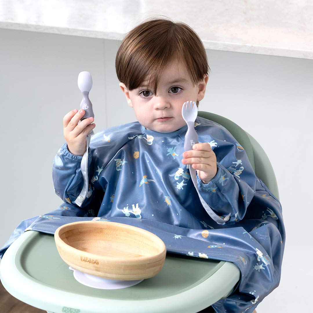 BIBaDo - Baby Weaning Coverall Bib - Astro Adventures