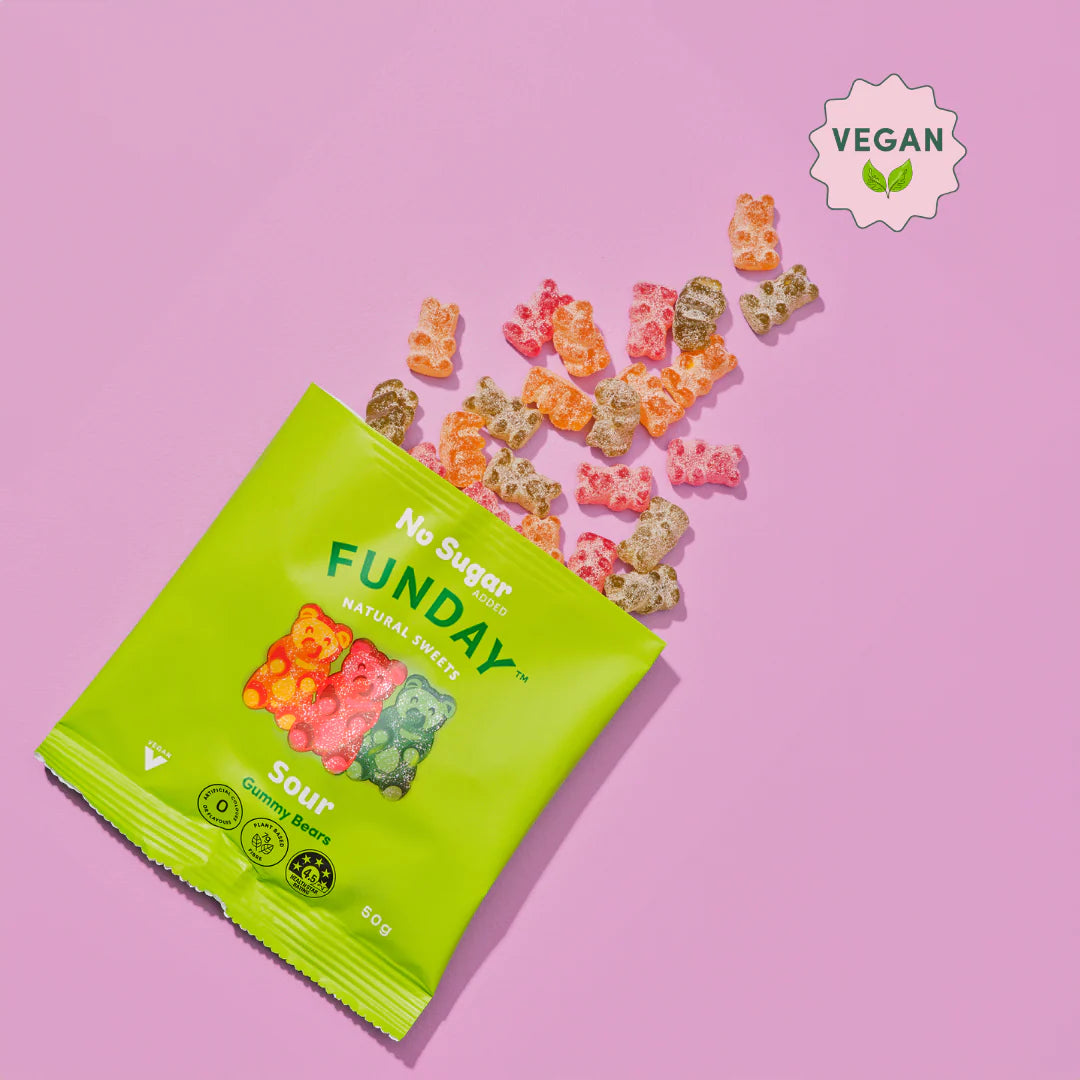 FUNDAY Sweets - Sour Vegan Gummy Bears 50g