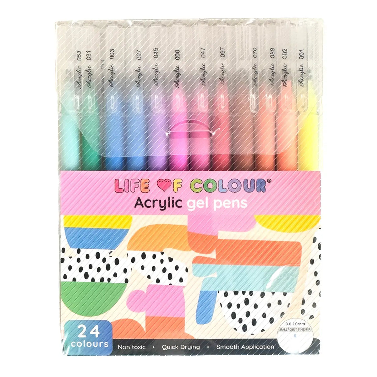 Life of Colour - Acrylic Gel Pens - Set of 24