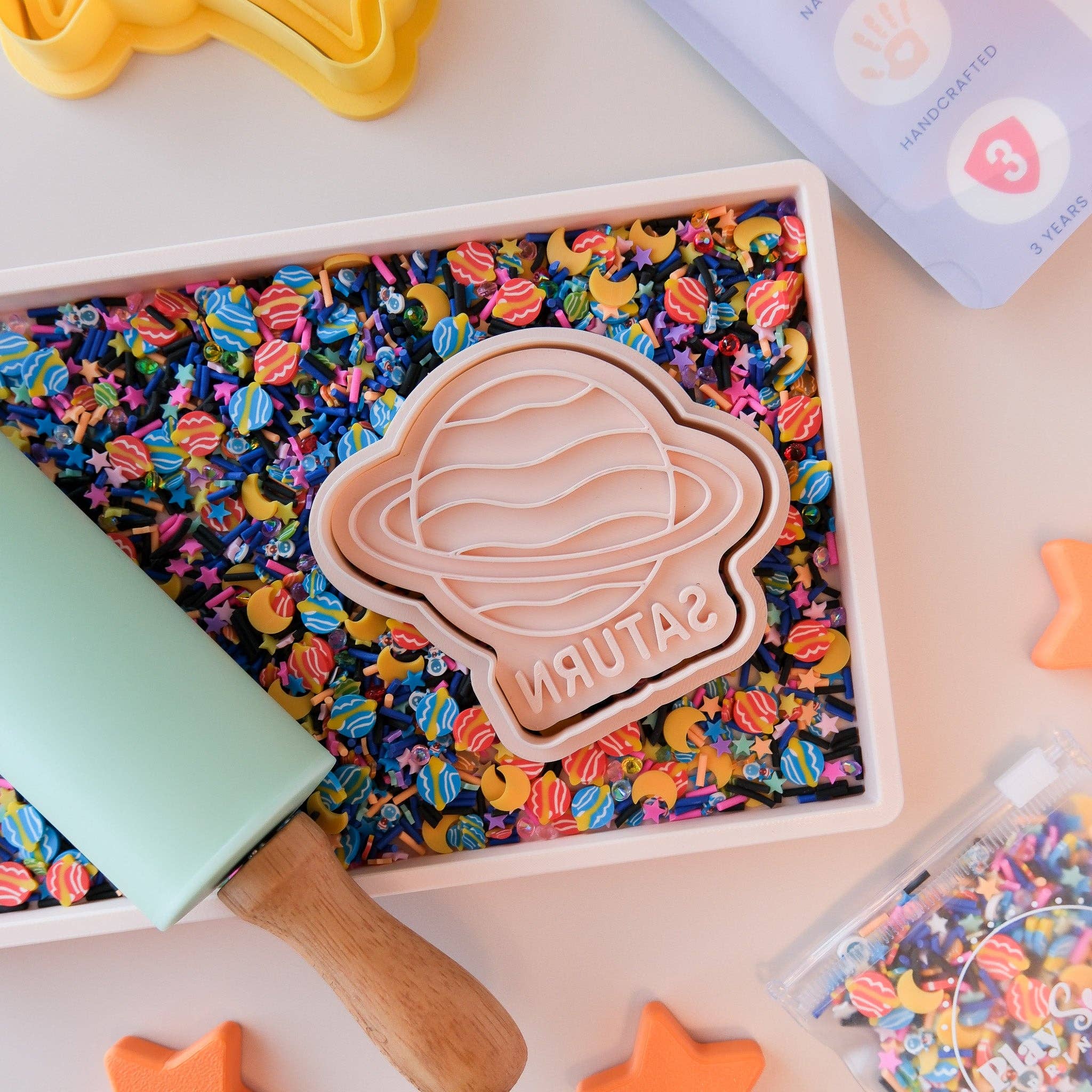 Play Sense - Eco Playdough Stamp | Limited Edition | Saturn