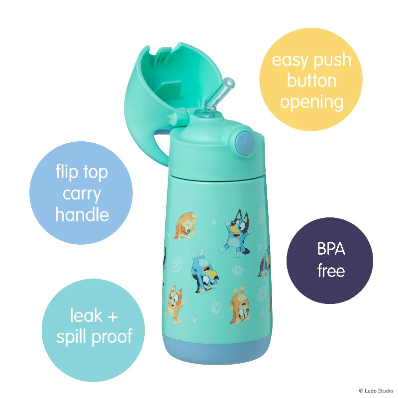 b.box Insulated Drink Bottle Licensed - 350ml - Bluey Playtime