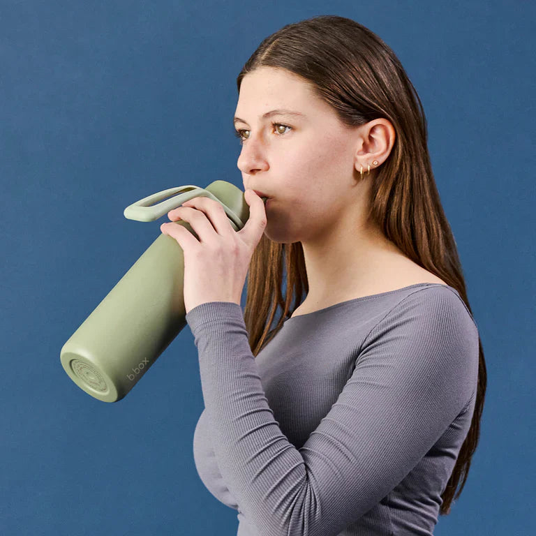 b.box Insulated Flip Top Bottle - 690ml - Olive