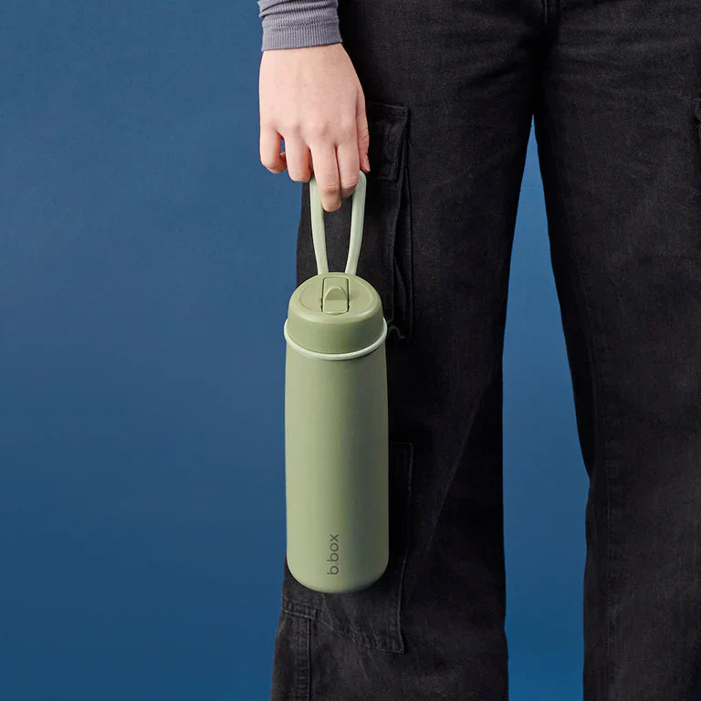b.box Insulated Flip Top Bottle - 690ml - Olive