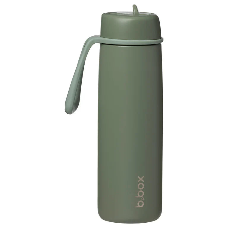 b.box Insulated Flip Top Bottle - 690ml - Olive