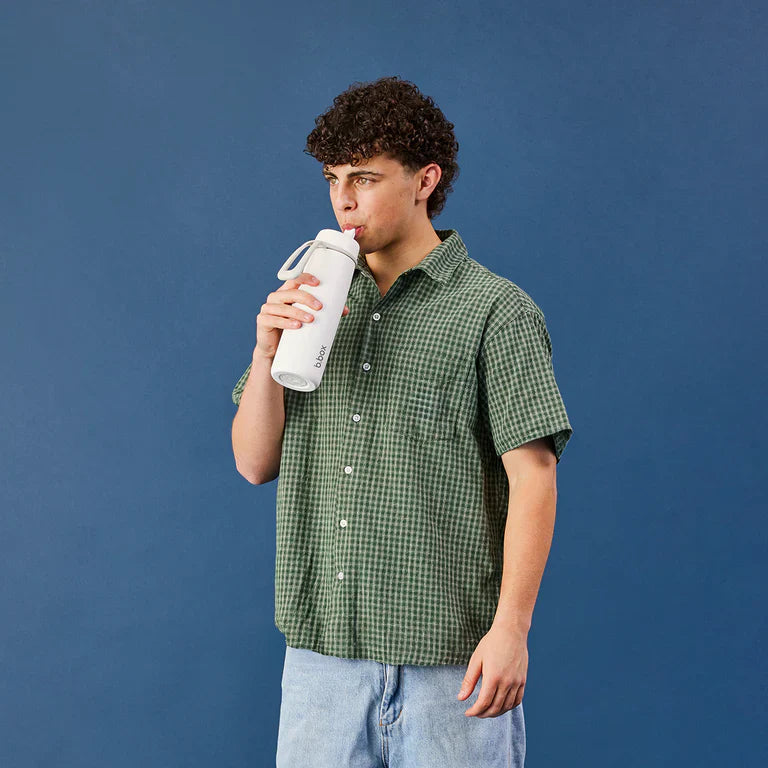 b.box Insulated Flip Top Bottle - 690ml - White Out