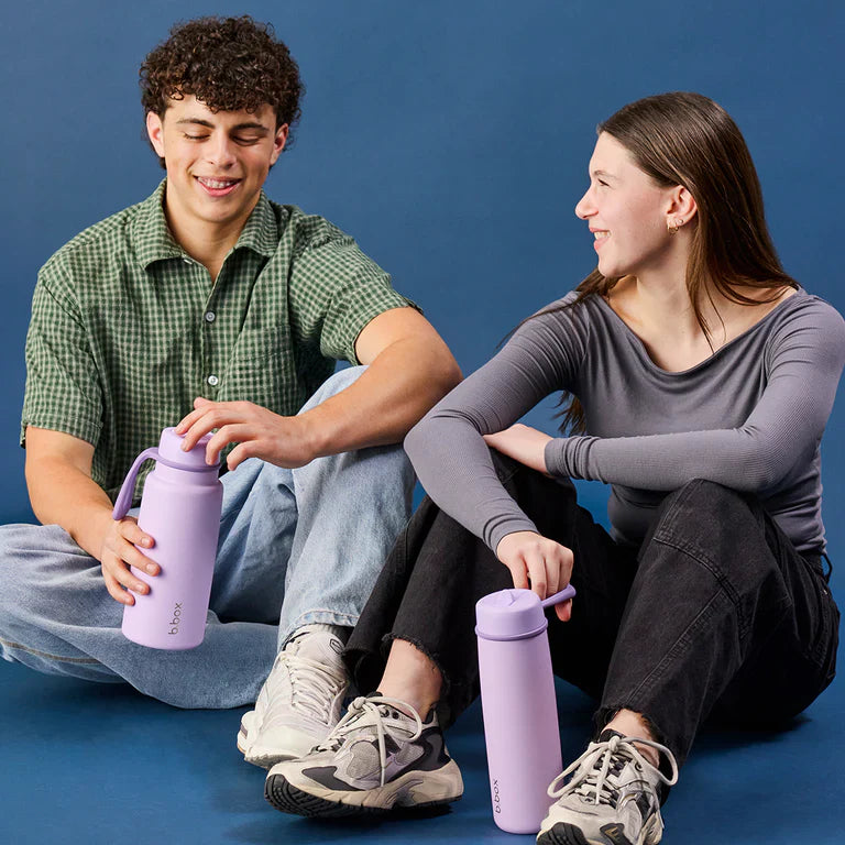 b.box Insulated Flip Top Bottle - 690ml - Lilac Love