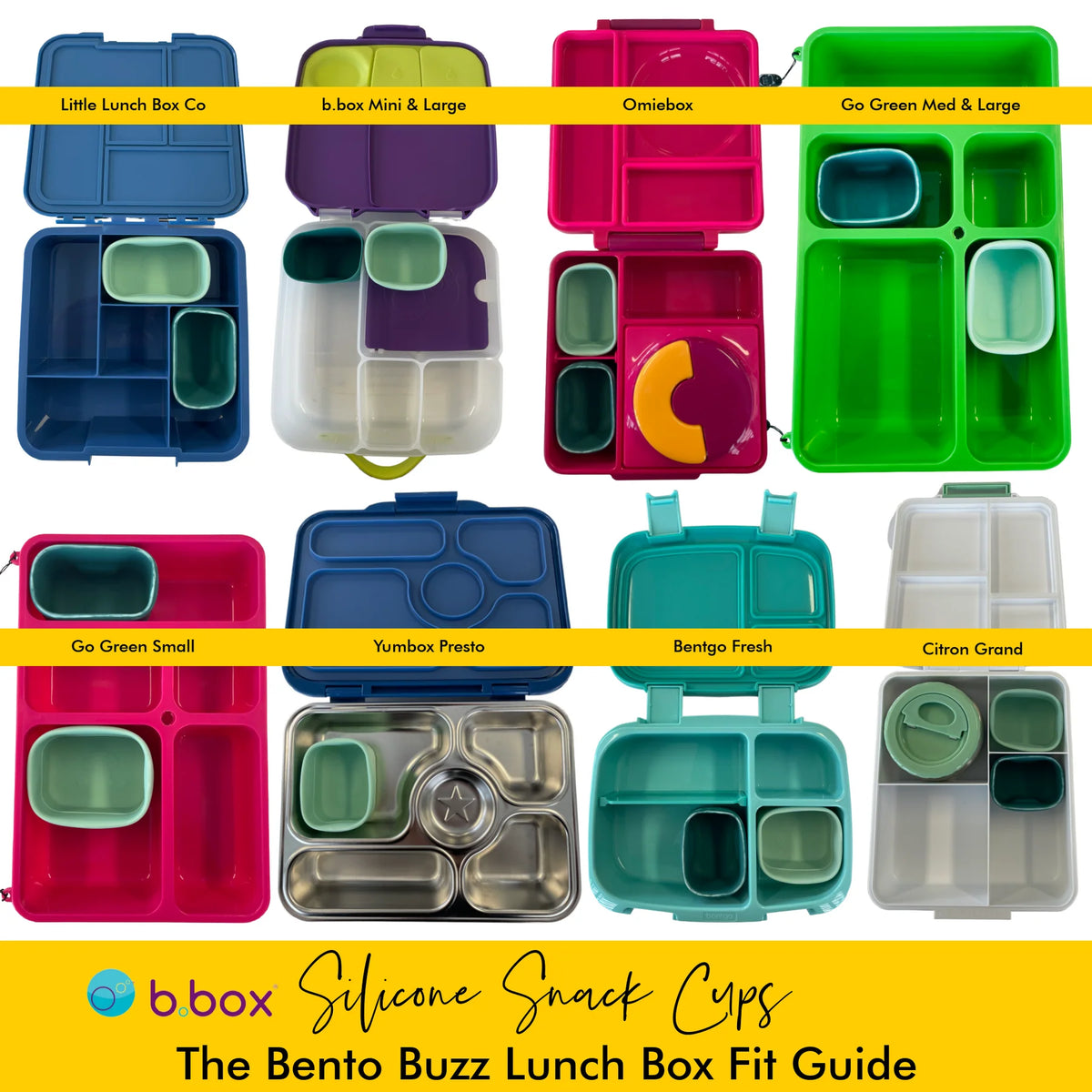 b.box Silicone Snack Cups - Ocean