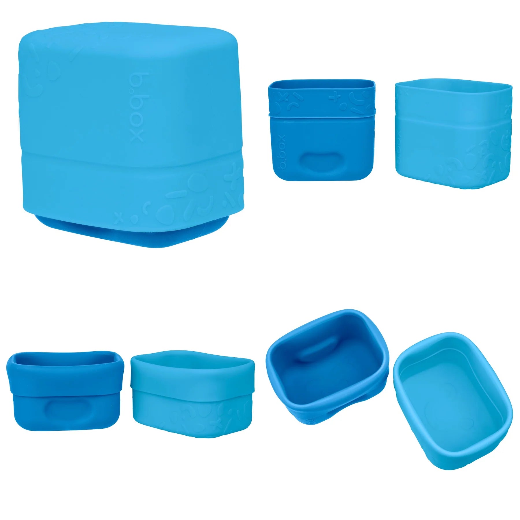 b.box Silicone Snack Cups - Ocean