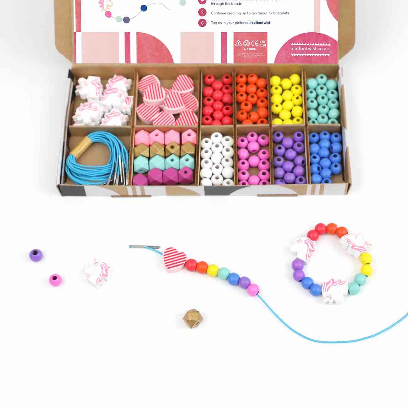 Cotton Twist - Unicorn & Heart Bracelet Making Kit