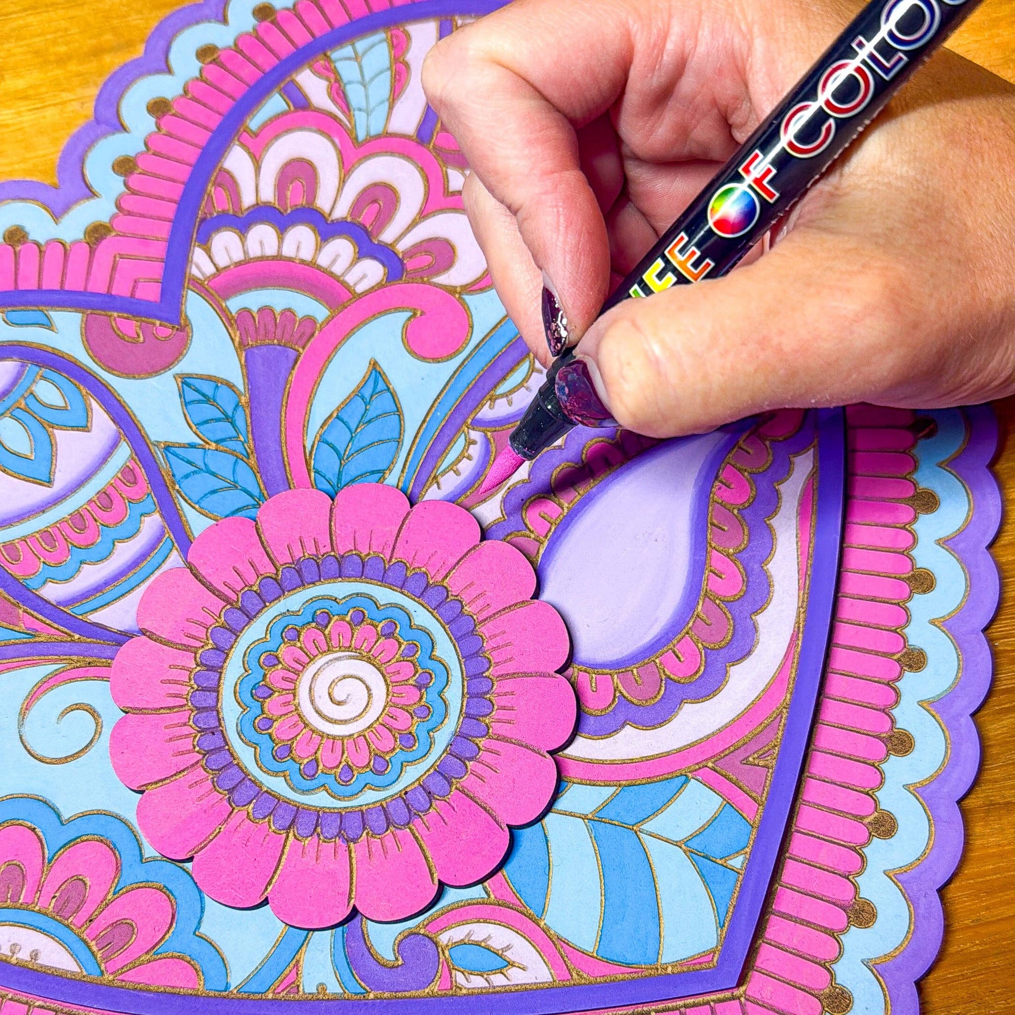 Life of Colour - Twilight Tones Brush Tip Acrylic Paint Pens – Set of 6