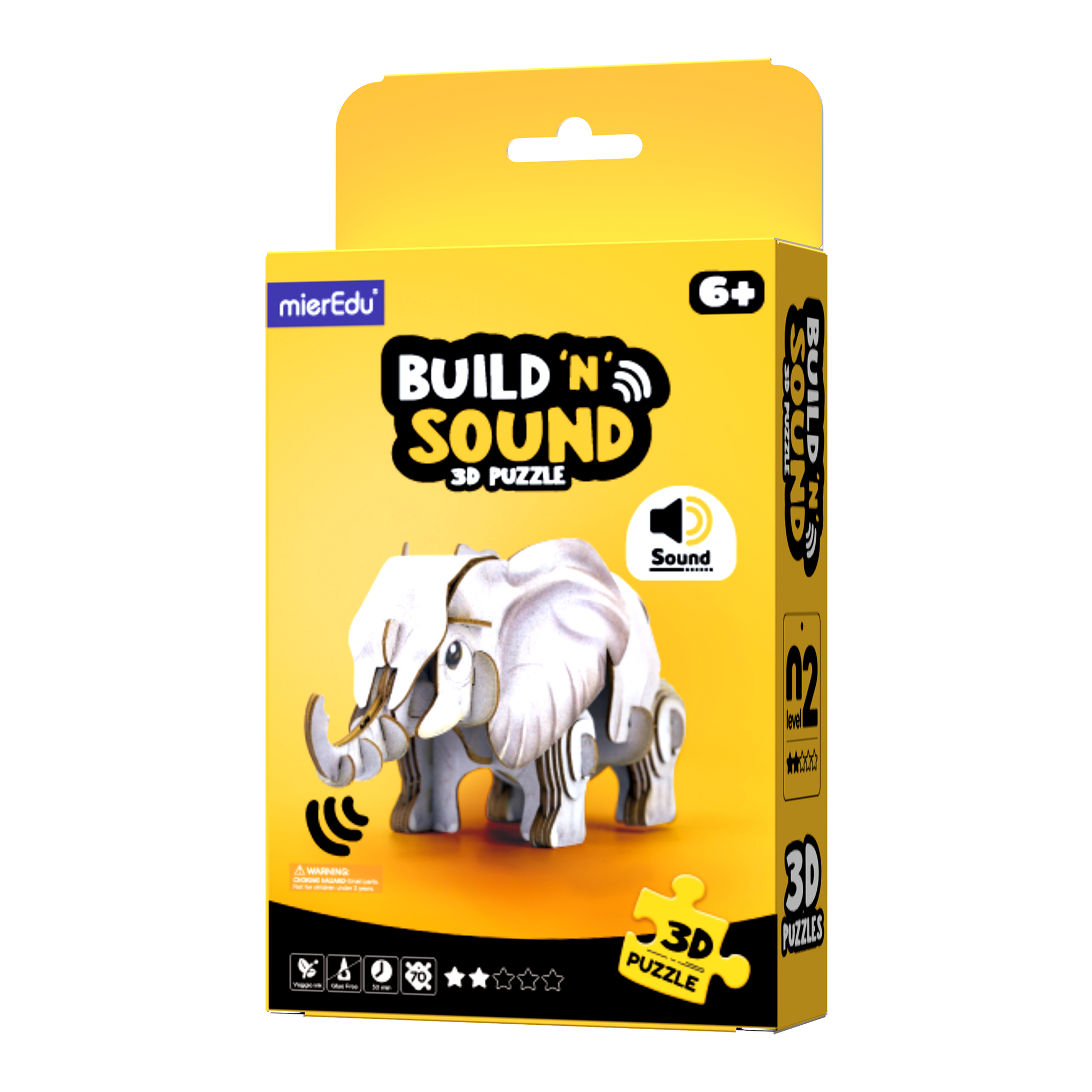MierEdu - POPUZ BUILD 'N' SOUND 3D PUZZLE - African Savannah