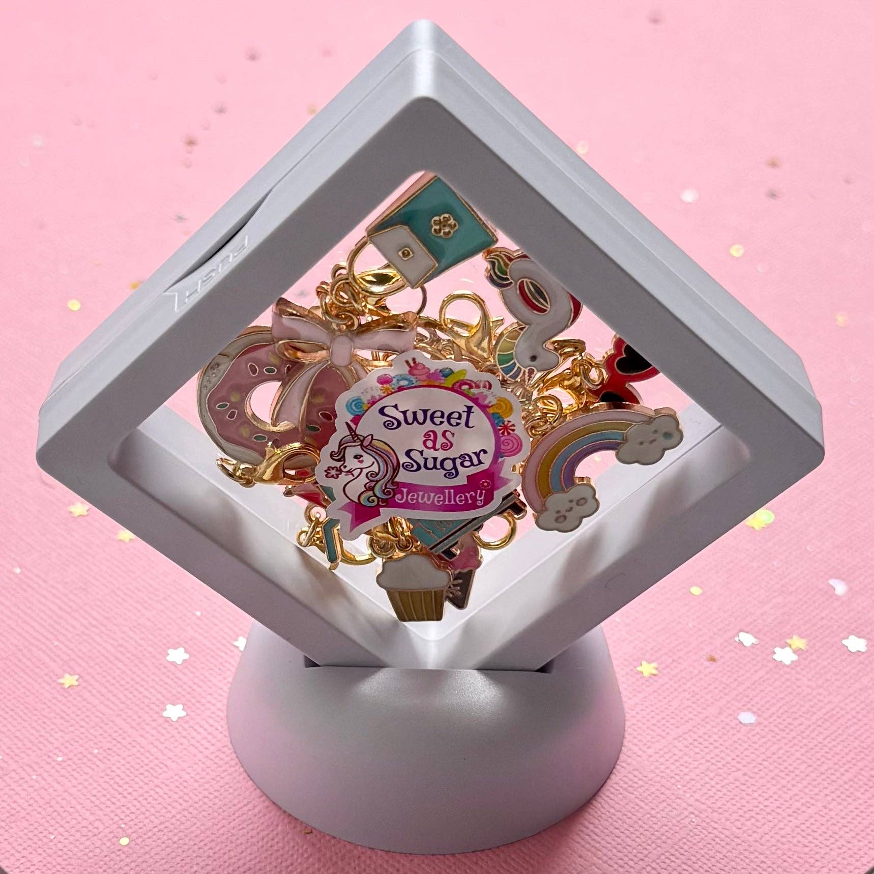 Sweet as Sugar Jewellery Making Charm Bracelet DIY Kit With Alloy Enamel Charms