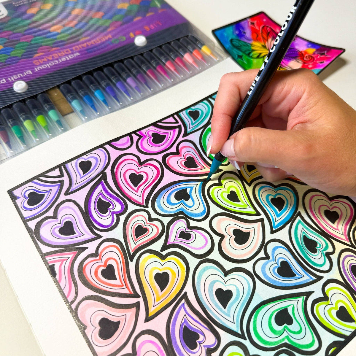 Life of Colour - Watercolour Brush Pens - Mermaid Colours