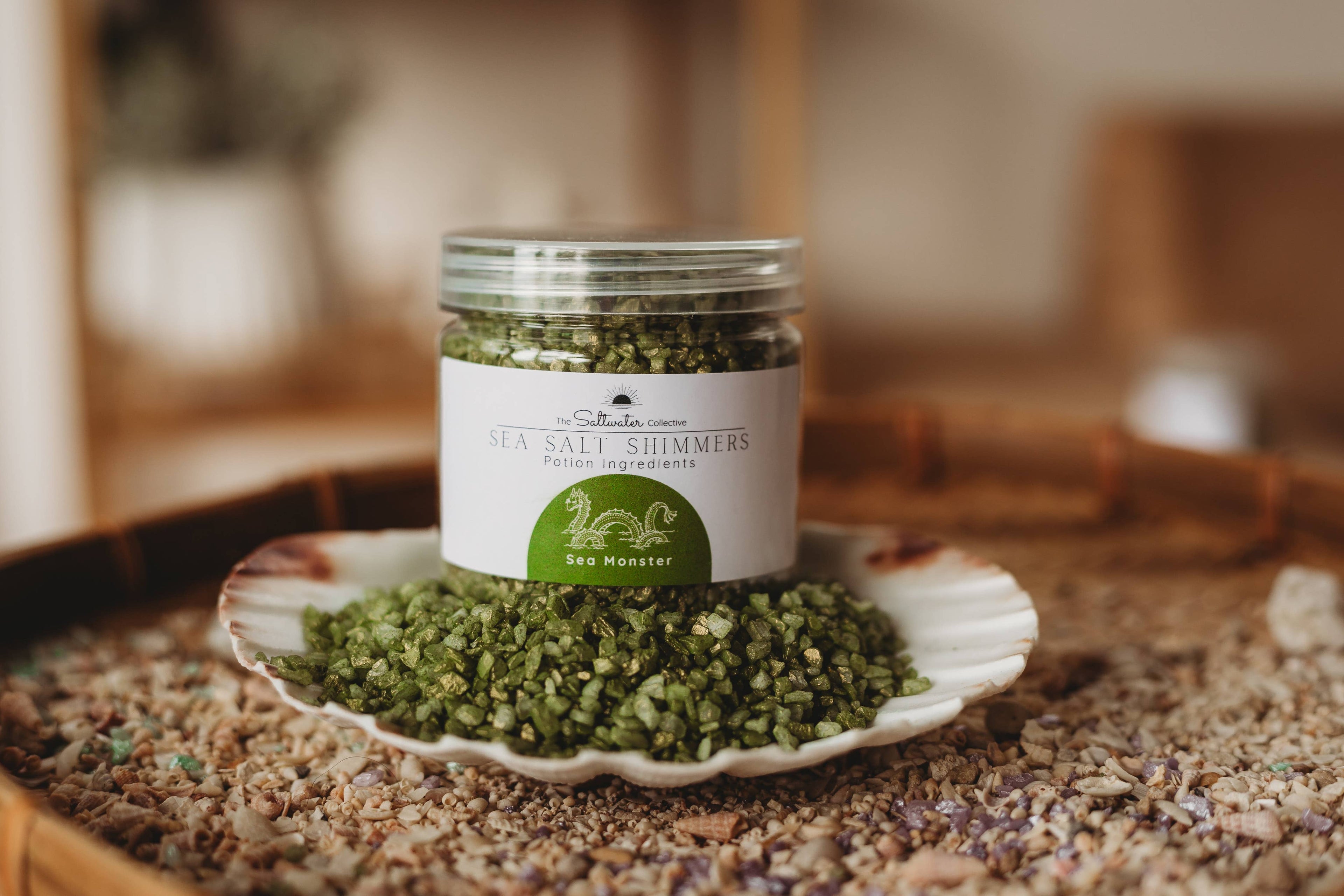 The Saltwater Collective - Sea Monster - Olive Green Sea Salt Shimmers Small