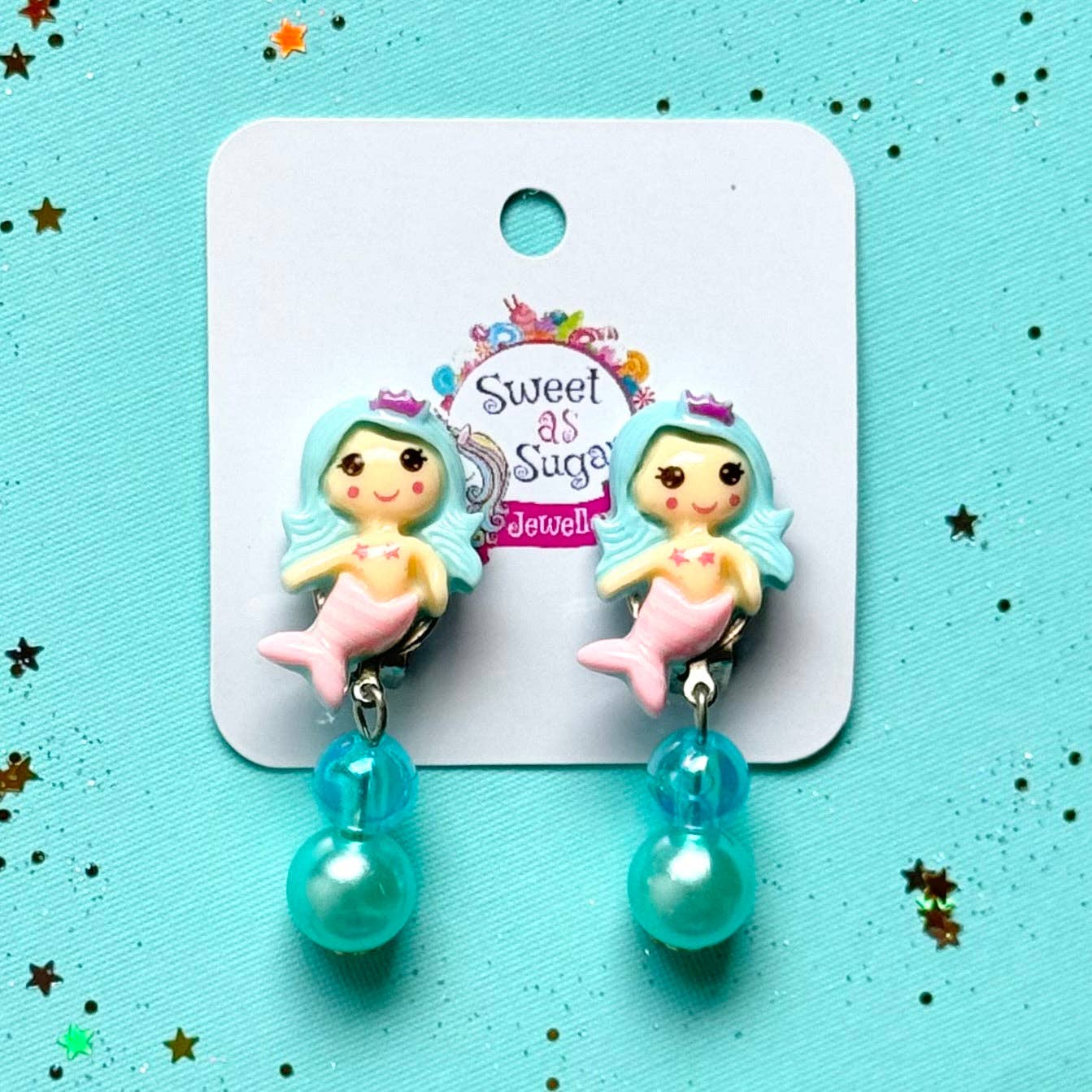 Sweet as Sugar Jewellery Earrings Clip On Mermaid